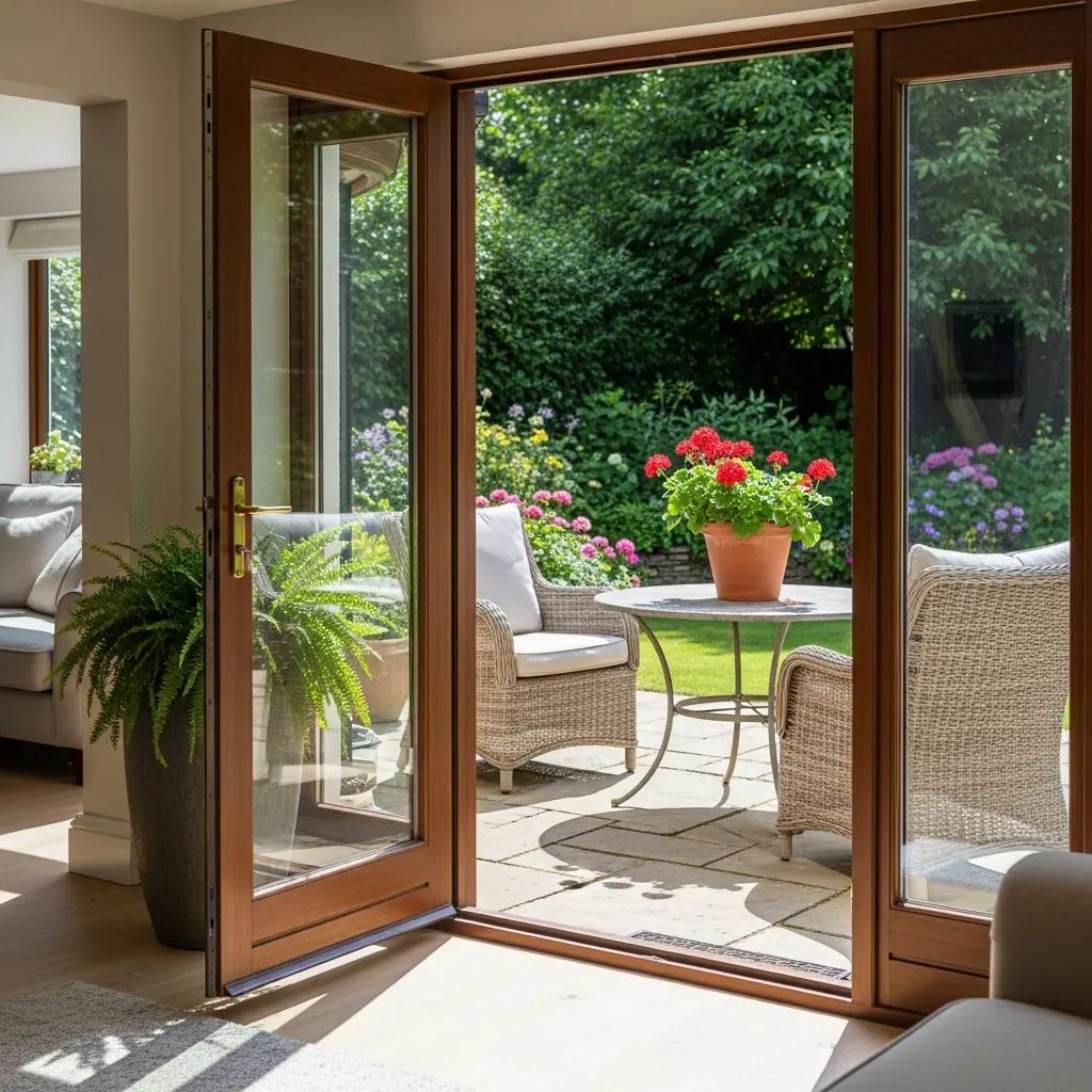 Patio door connecting indoor and outdoor spaces, showcasing quality repair services